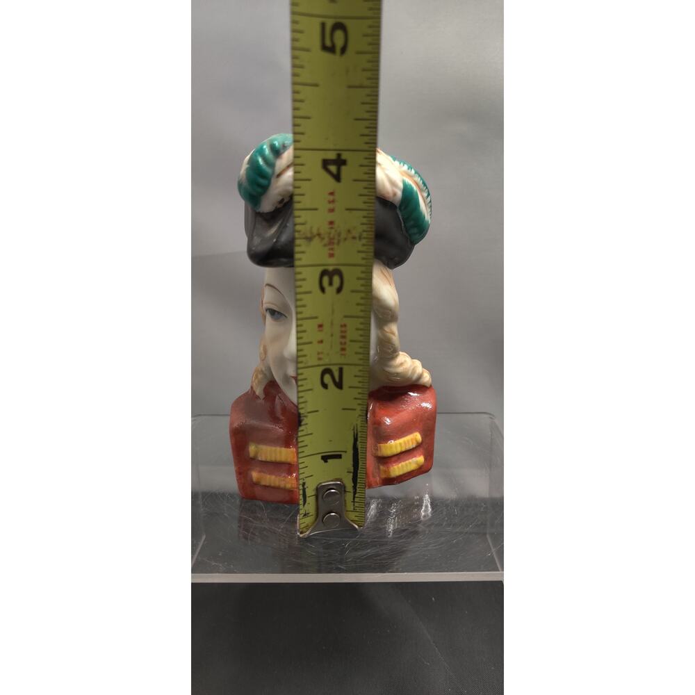 Vintage 1950s Colonial General Soldier HeadVase Planter Figurine Kitsch Regal - Picture 10 of 11